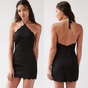 Urban Outfitters Kimchi Blue Scalloped Halter Mini Dress Small NWT